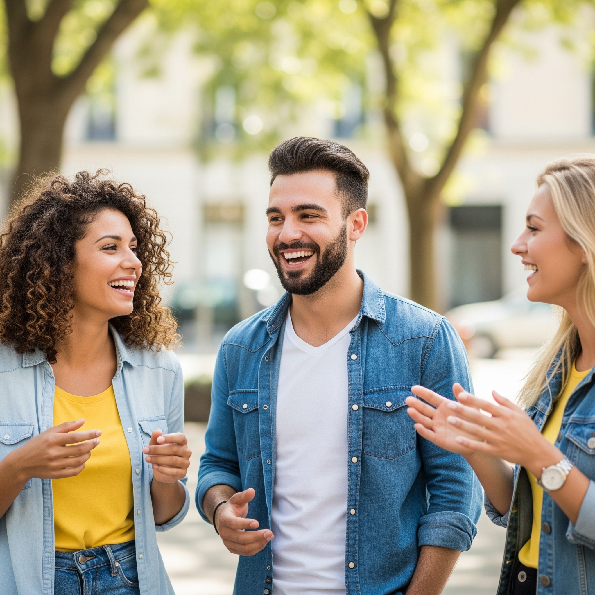 People connecting and sharing content on social media